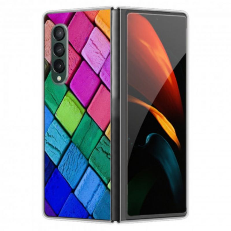 Skal Samsung Galaxy Z Fold 3 5g Telefonfodral Färgade Kuber