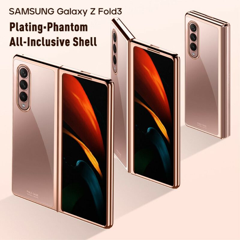 Skal Samsung Galaxy Z Fold 3 5g Telefonfodral Transparenta Metalliska Kanter