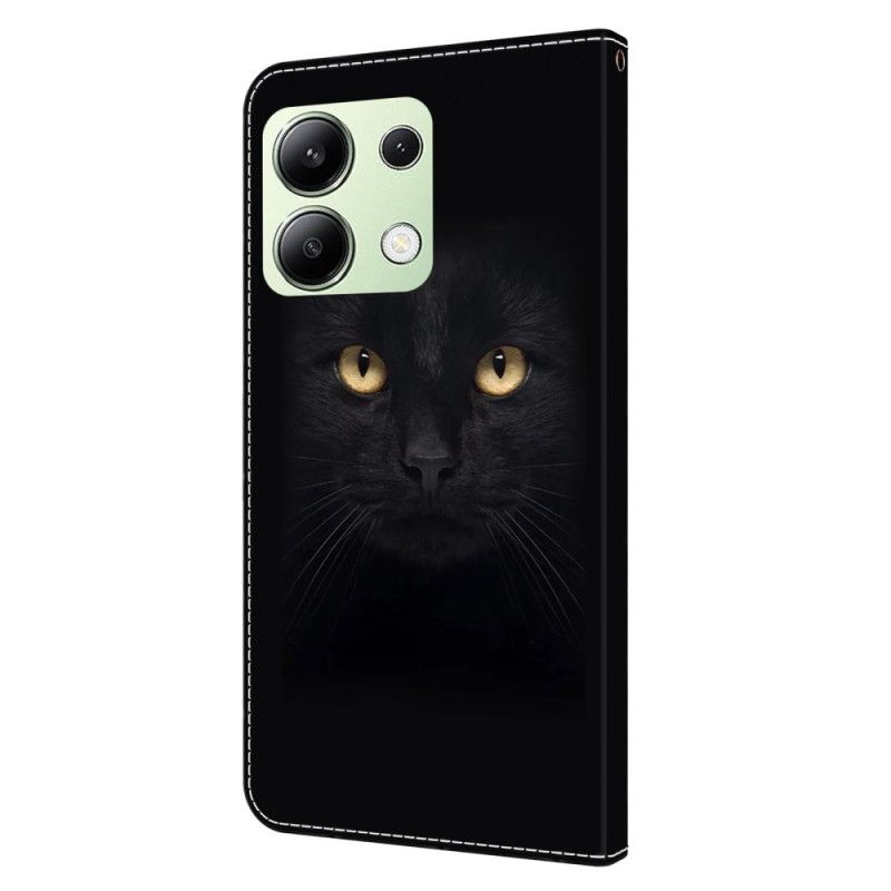 Läderskal Fodral Xiaomi Redmi Note 13 4g Svart Katt