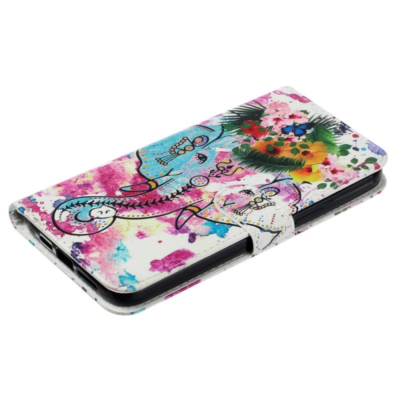 Fodral Motorola Edge 50 Premium Flower Elephant