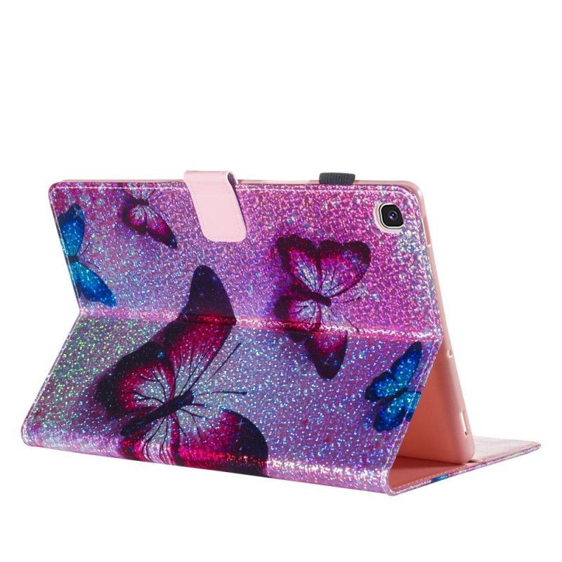 Fodral för Samsung Galaxy Tab S5e Glitterfjärilar