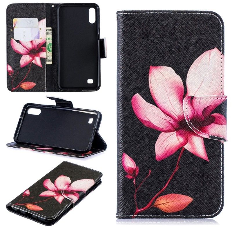 Fodral Samsung Galaxy A10 Rosa Blomma