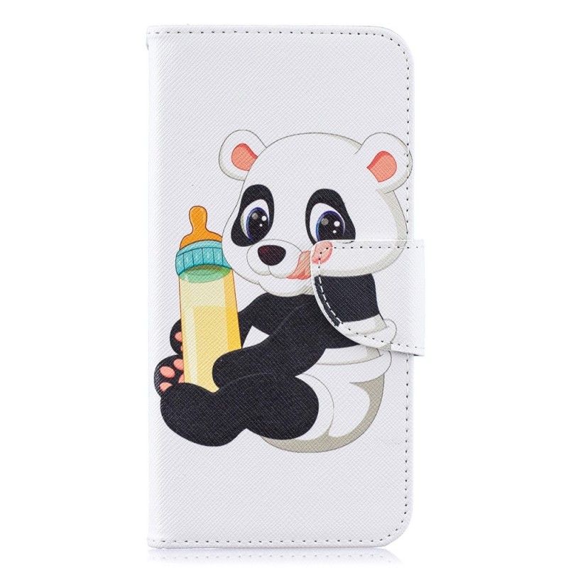 Läderfodral Samsung Galaxy A10 Mobilskal Babypanda