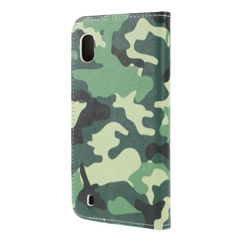 Läderskal Samsung Galaxy A10 Militär Kamouflage