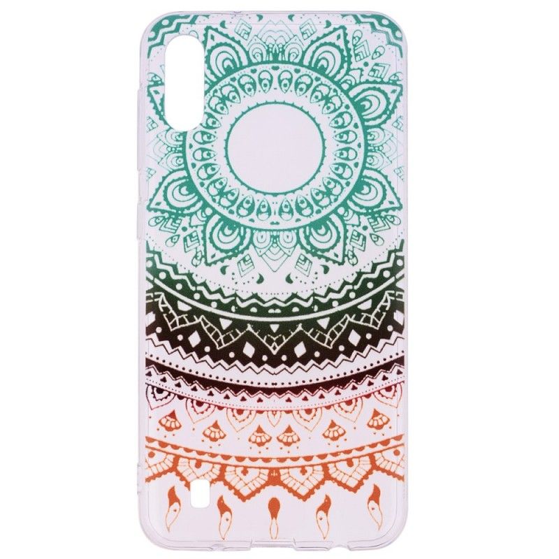 Skal Samsung Galaxy A10 Mobilskal Transparent Färgglad Mandala