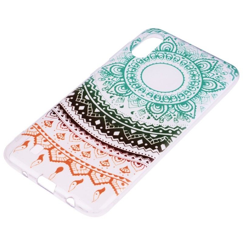 Skal Samsung Galaxy A10 Mobilskal Transparent Färgglad Mandala