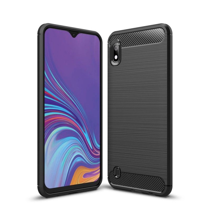 Skal Samsung Galaxy A10 Svart Borstad Kolfiber