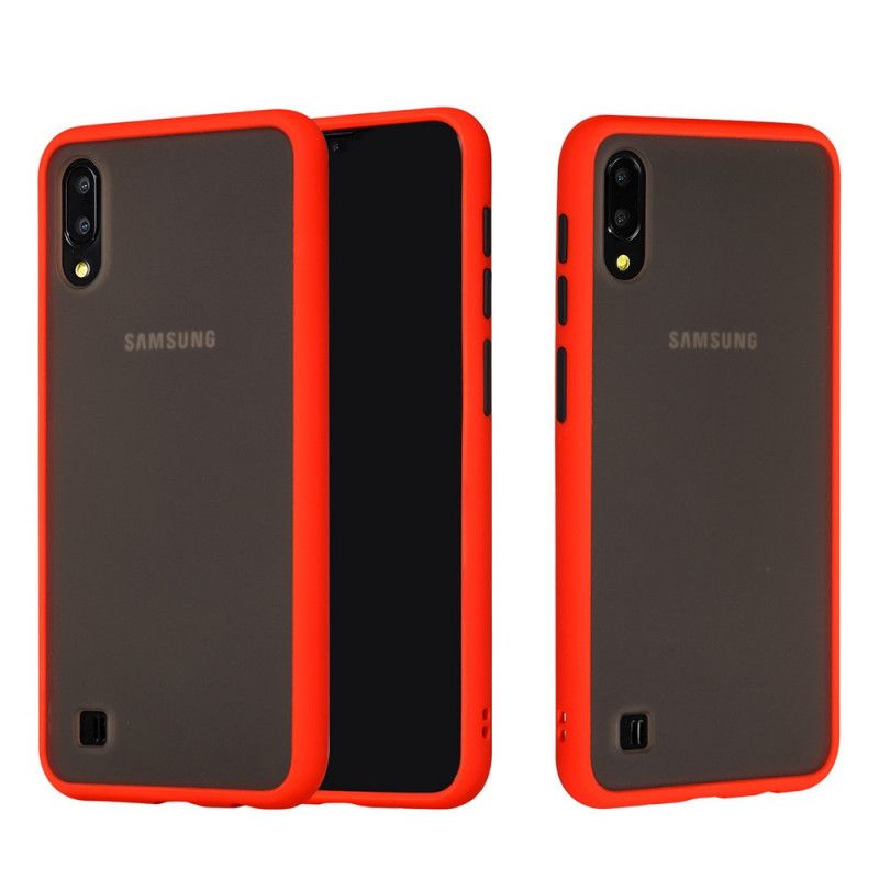 Skal Samsung Galaxy A10 Svart Hybrid Med Färgade Kanter