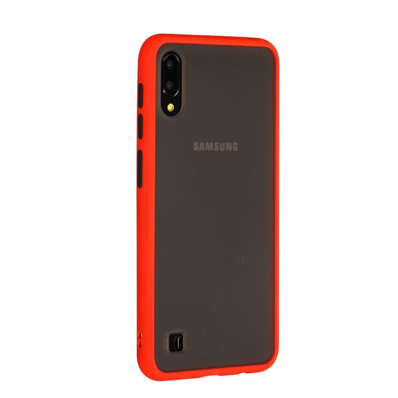 Skal Samsung Galaxy A10 Svart Hybrid Med Färgade Kanter