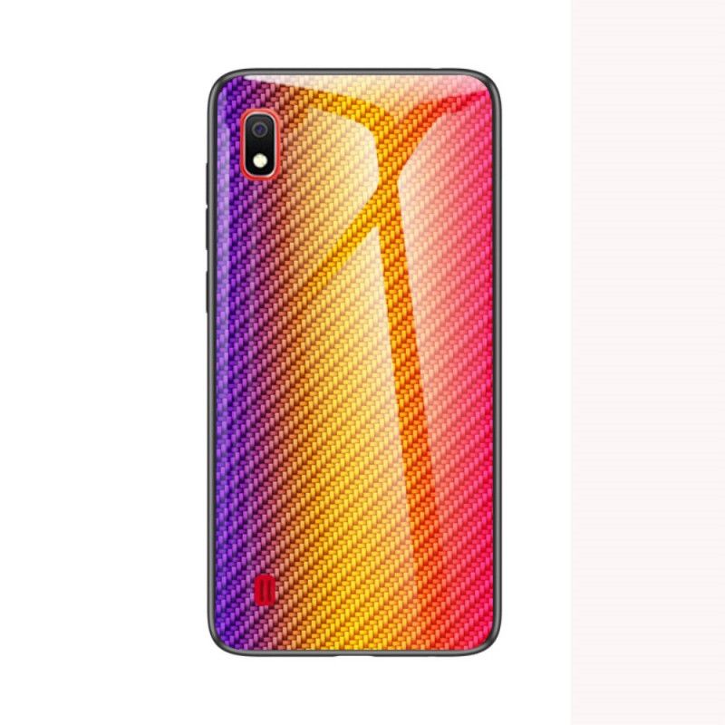 Skal Samsung Galaxy A10 Svart Kolfiberhärdat Glas