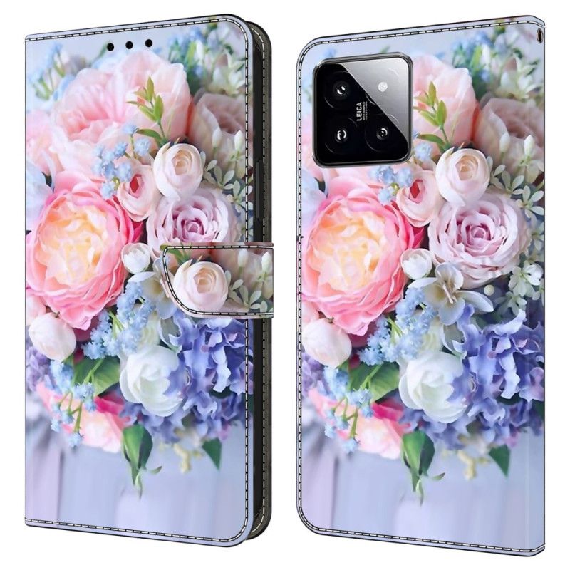 Fodral Xiaomi 14 Färgglada Blommor