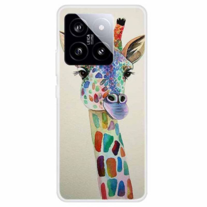 Skal Xiaomi 14 Färgglad Giraff