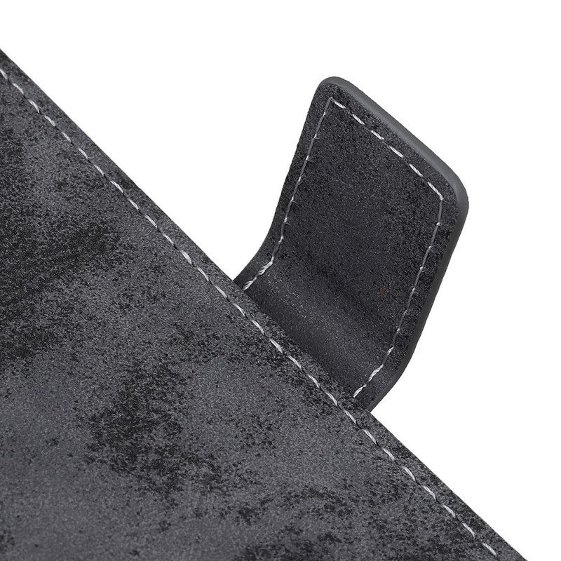 Fodral för Samsung Galaxy Note 10 Lite Grå Vintage Lädereffekt