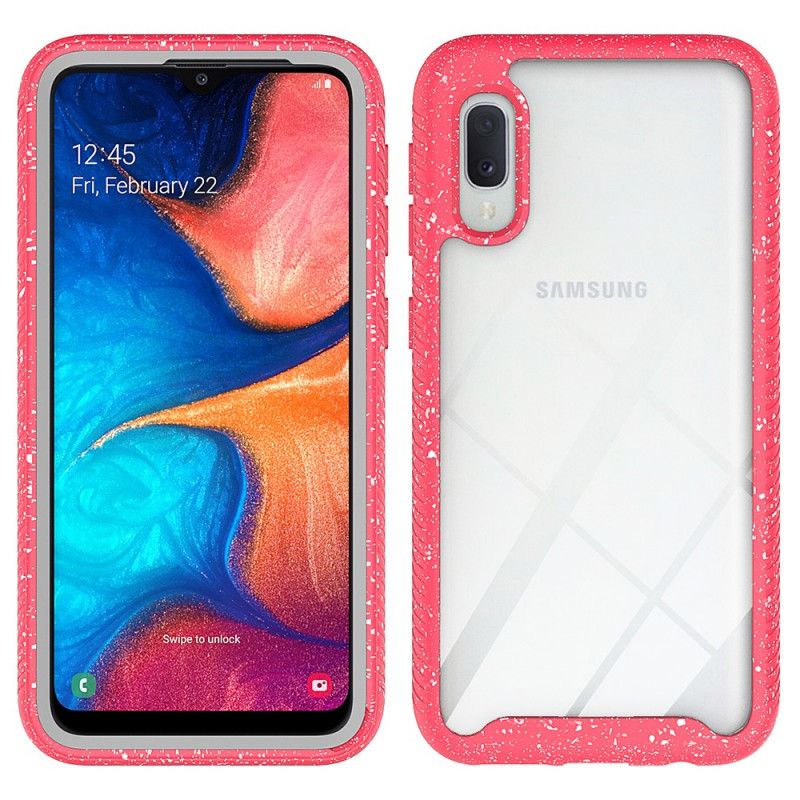 Skal Samsung Galaxy A10e Mörkblå Glitterfälgdesign