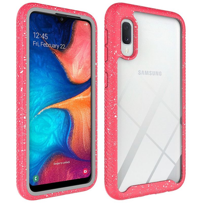 Skal Samsung Galaxy A10e Mörkblå Glitterfälgdesign