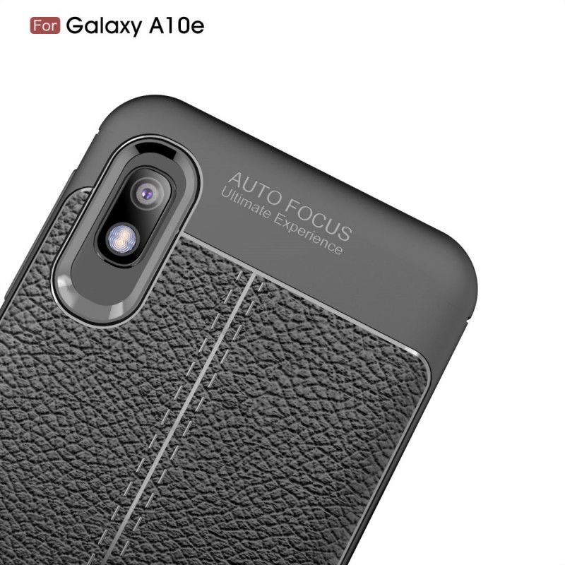 Skal Samsung Galaxy A10e Svart Dubbel Linjelyché-Effekt