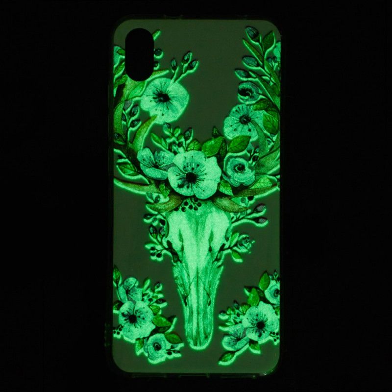Skal för Xiaomi Redmi 7A Fluorescerande Blommig Älg