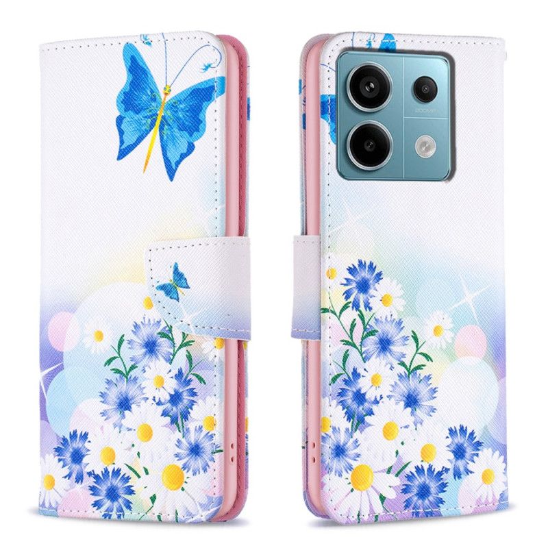 Fodral Xiaomi Redmi Note 13 Pro 5g Fjäril Och Blommor