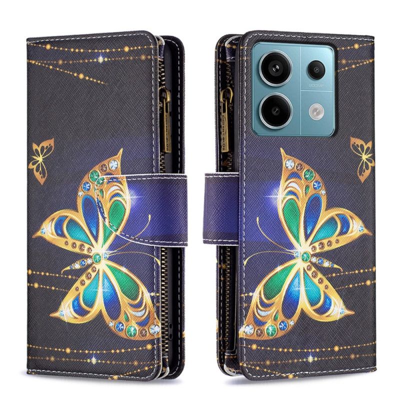 Fodral Xiaomi Redmi Note 13 Pro 5g Rhinestone Butterfly Wallet