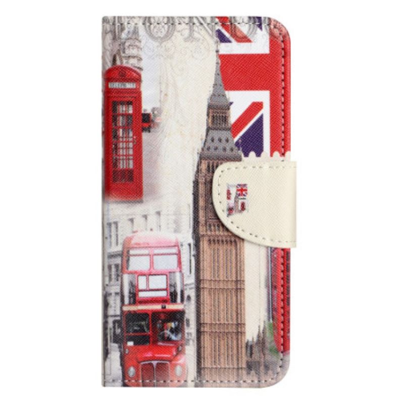 Läderfodral Xiaomi Redmi Note 13 Pro 5g Telefonfodral London Life