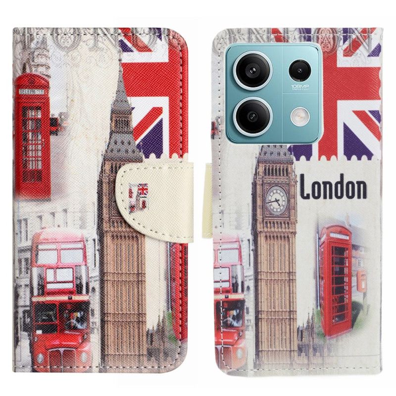 Läderfodral Xiaomi Redmi Note 13 Pro 5g Telefonfodral London Life