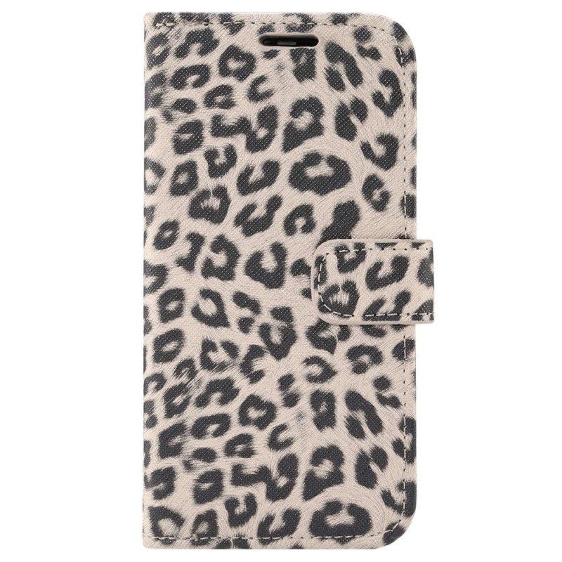 Folio-fodral iPhone 14 Pro Leopard