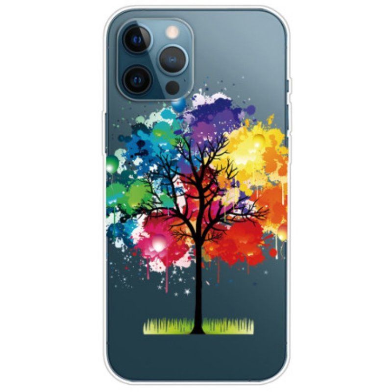 Skal iPhone 14 Pro Sömlös Akvarellträd