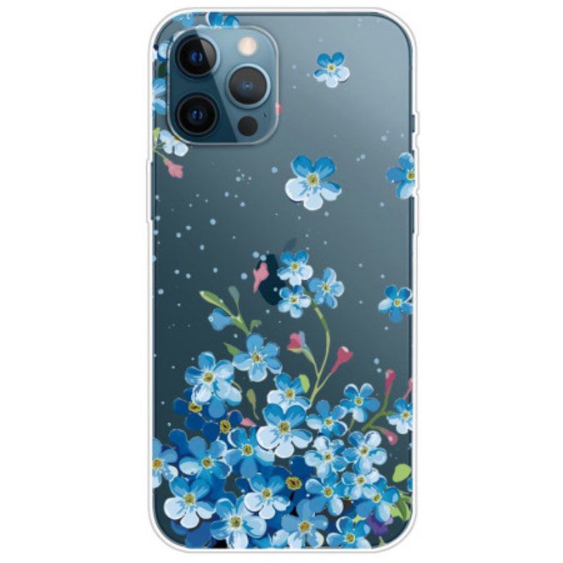 Skal iPhone 14 Pro Sömlösa Blå Blommor