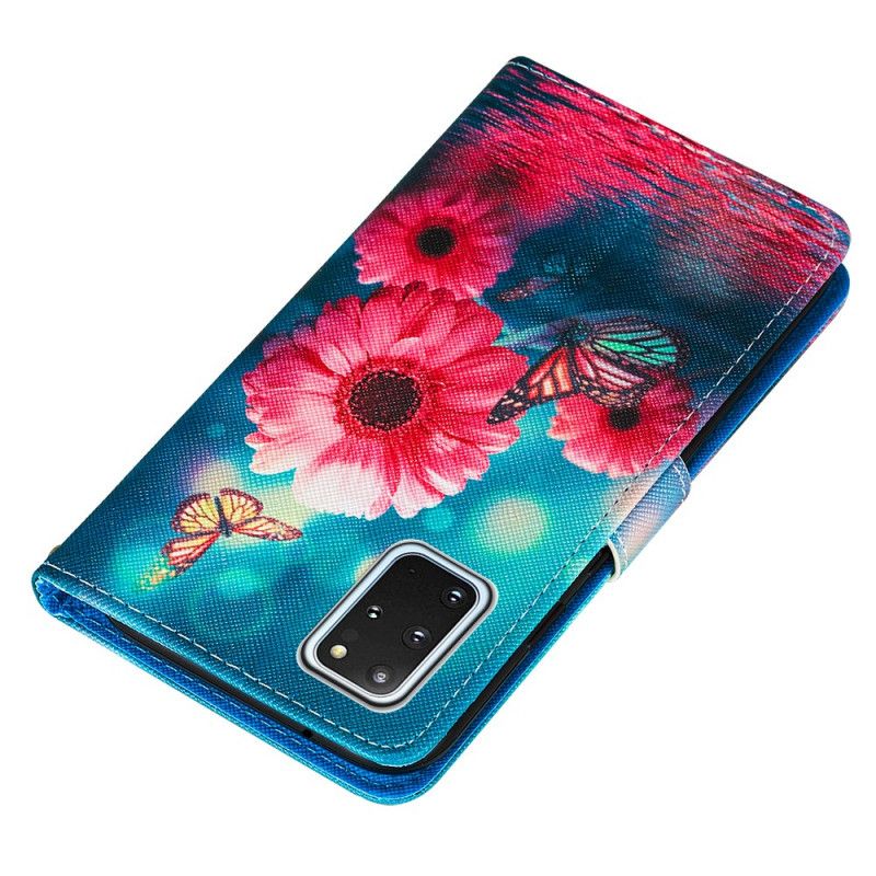 Fodral Samsung Galaxy S20 Plus / S20 Plus 5G Blommor Och Fjärilar