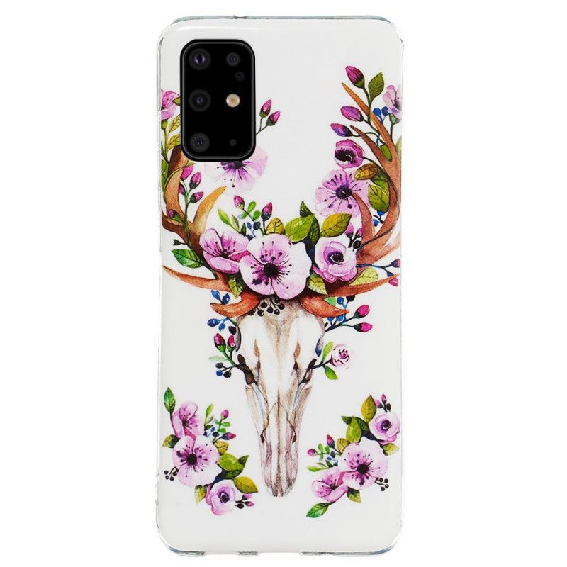 Skal för Samsung Galaxy S20 Plus / S20 Plus 5G Fluorescerande Blommande Älg