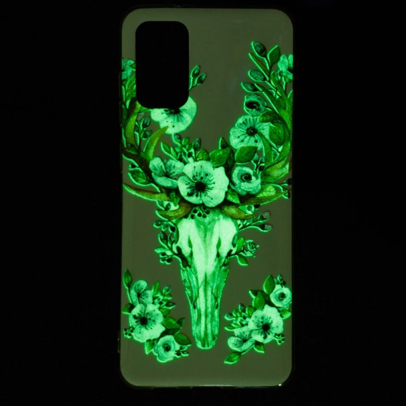 Skal för Samsung Galaxy S20 Plus / S20 Plus 5G Fluorescerande Blommande Älg