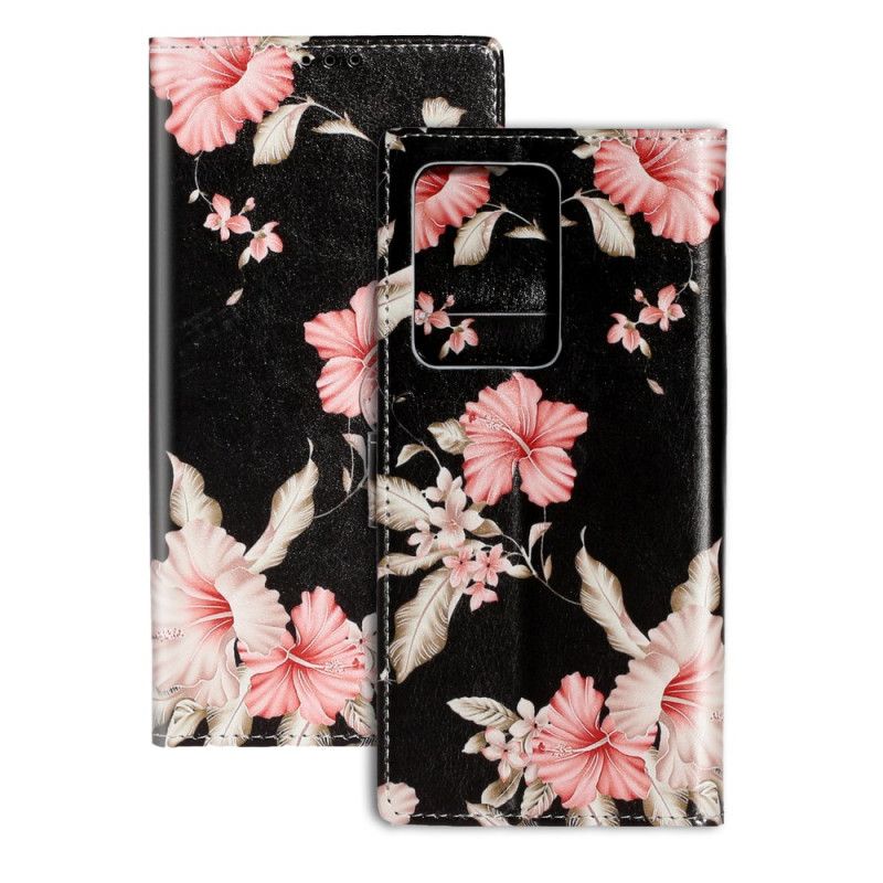 Skyddsfodral Samsung Galaxy S20 Plus / S20 Plus 5G Svart Designblommor