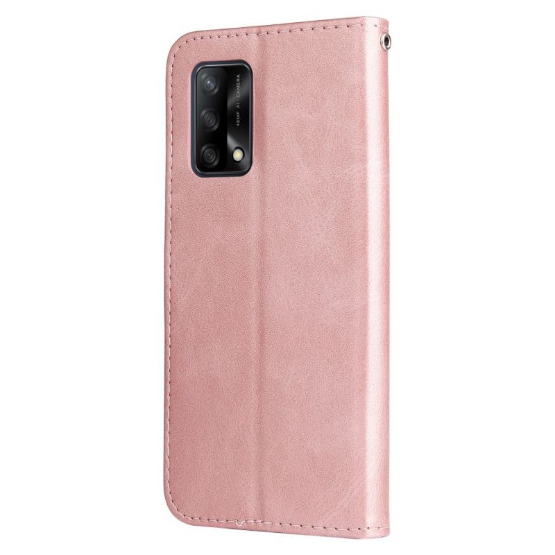 Läderfodral Oppo A74 4g Telefonfodral Vintage Handväska