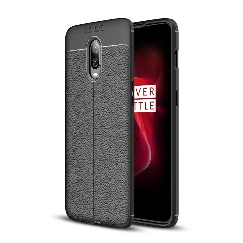 Skal OnePlus 6T Svart Mobilskal Dubbel Linjelyské-Effekt