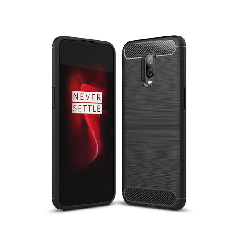 Skal OnePlus 6T Svart Mobilskal Mofi Borstat Kolfiber