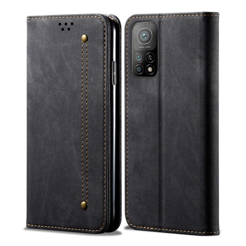 Folio-fodral för Xiaomi Mi 10T / 10T Pro Svart Jeanstyg