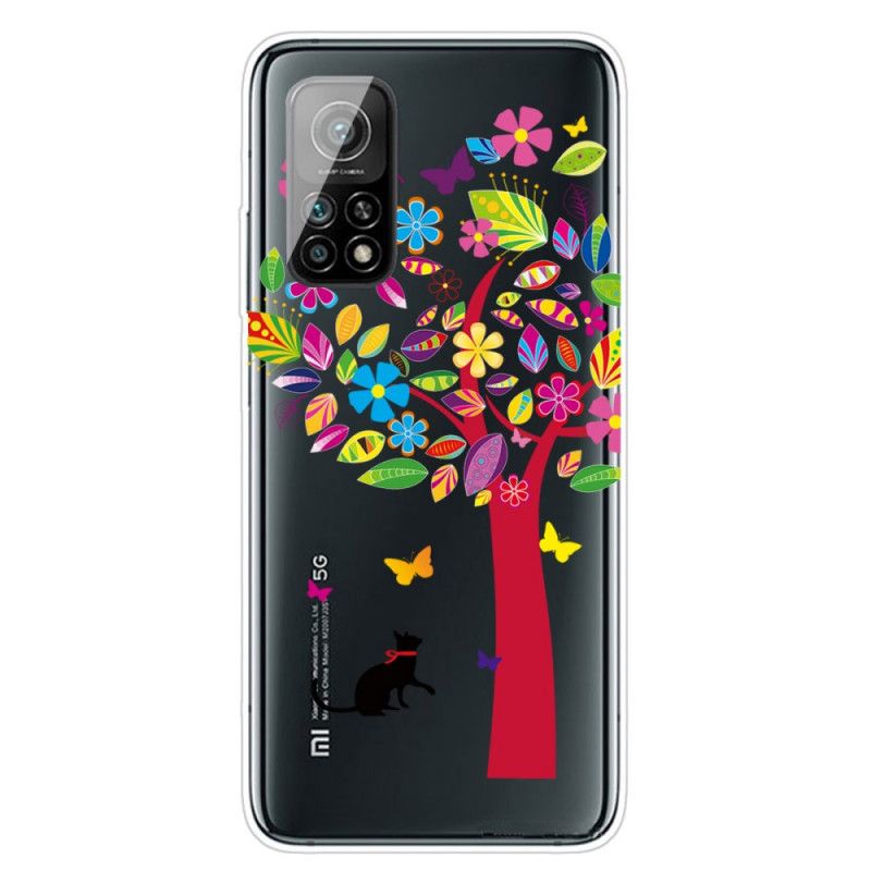 Skal Xiaomi Mi 10T / 10T Pro Katt Under Det Färgade Trädet