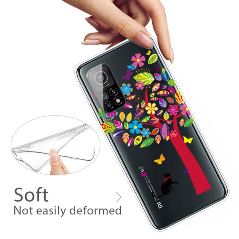 Skal Xiaomi Mi 10T / 10T Pro Katt Under Det Färgade Trädet
