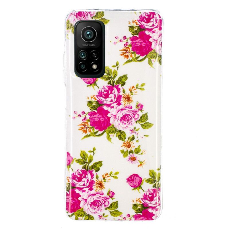 Skal Xiaomi Mi 10T / 10T Pro Mobilskal Fluorescerande Frihetsblommor