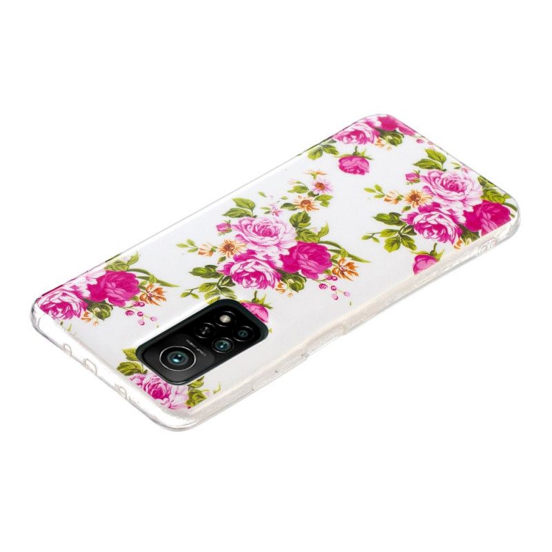 Skal Xiaomi Mi 10T / 10T Pro Mobilskal Fluorescerande Frihetsblommor