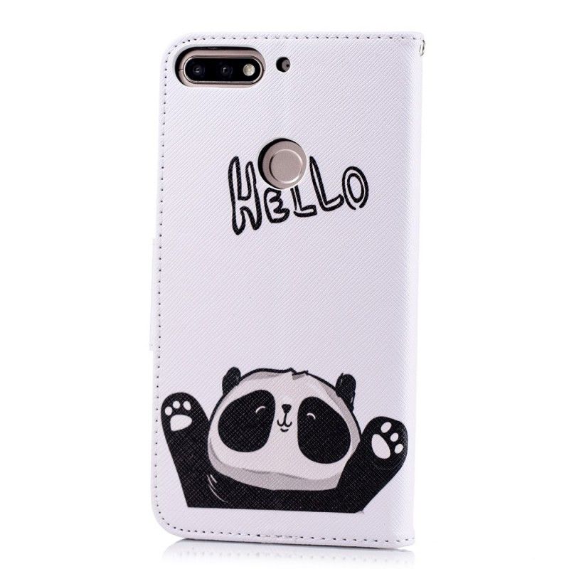 Läderskal Huawei Y7 2018 Hej Panda