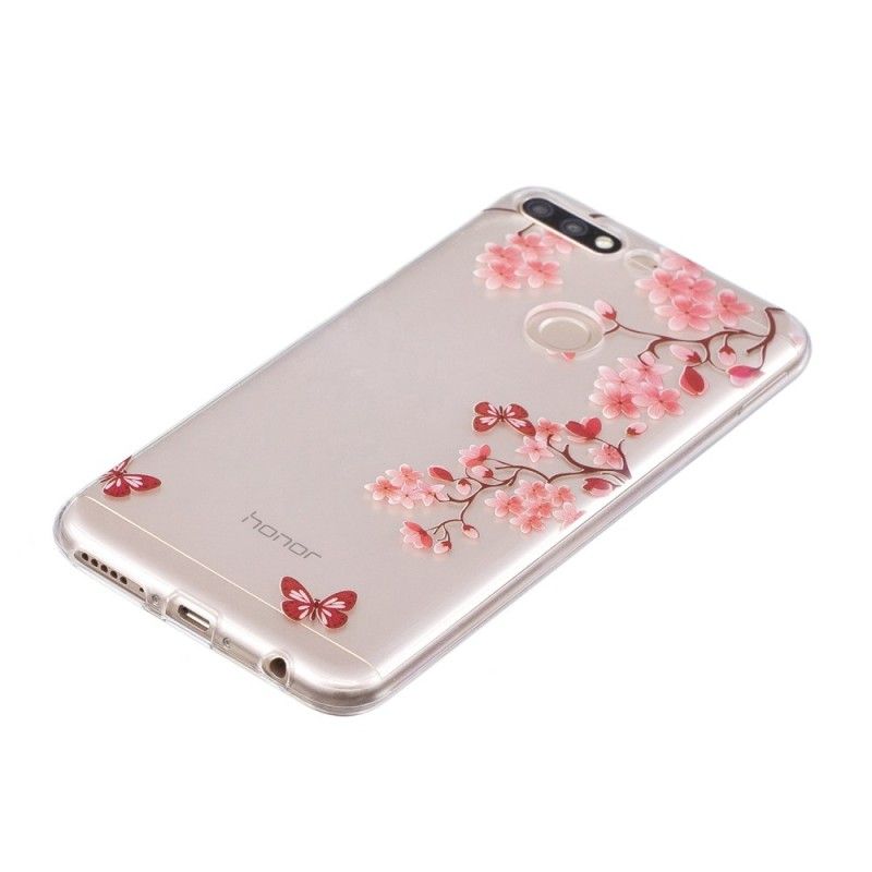 Skal Huawei Y7 2018 Genomskinligt Blommande Träd