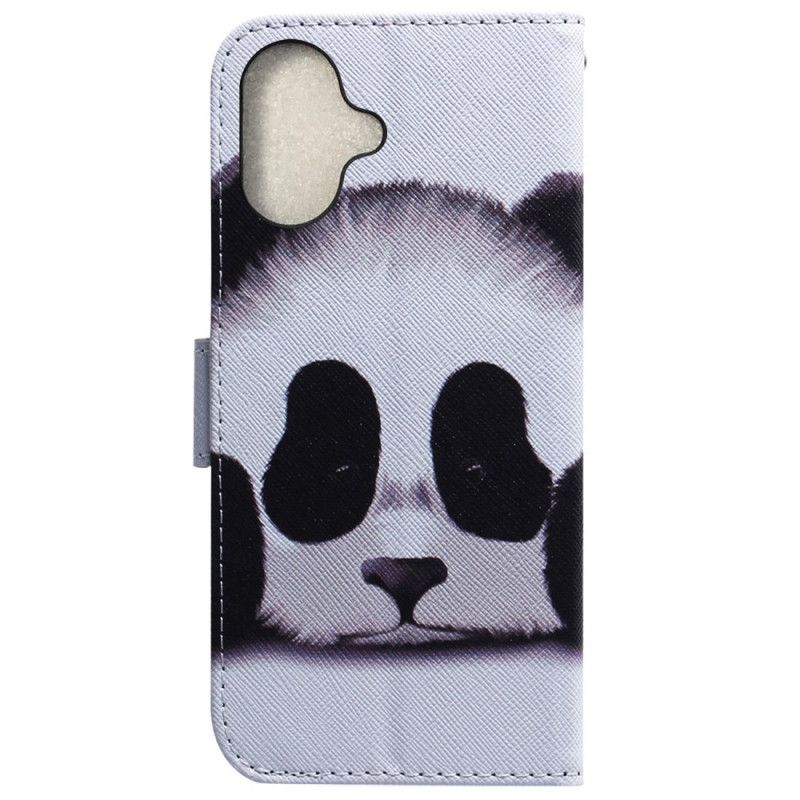 Läderfodral iPhone 16 Plus Telefonfodral Panda