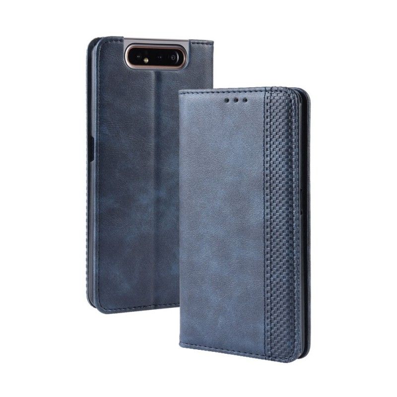 Folio-fodral Samsung Galaxy A80 / A90 Svart Stiliserat Konstläder