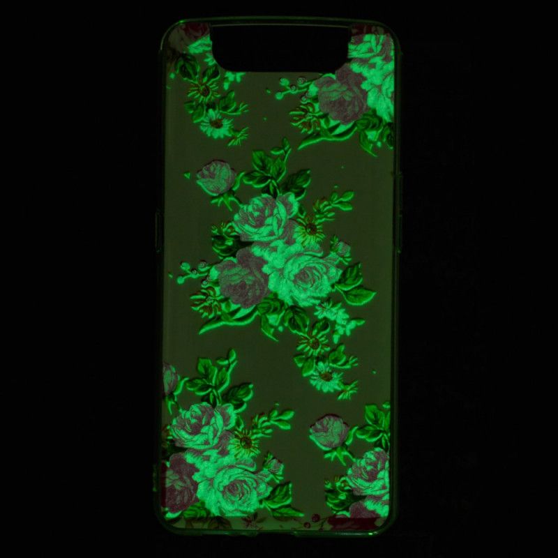 Skal Samsung Galaxy A80 / A90 Mobilskal Fluorescerande Frihetsblommor