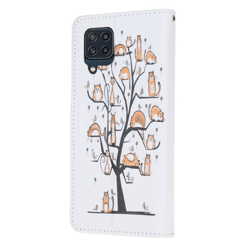 Fodral För Samsung Galaxy M32 Funky Cats Strappy