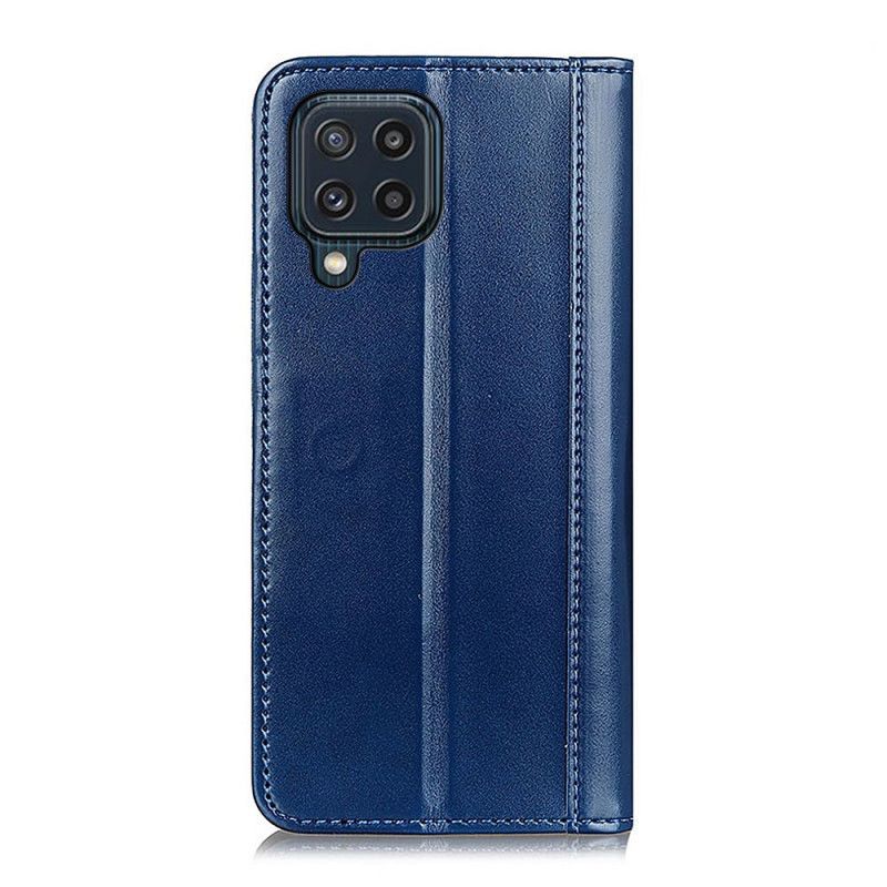 Folio-fodral Samsung Galaxy M32 Telefonfodral Glänsande Delat Läder