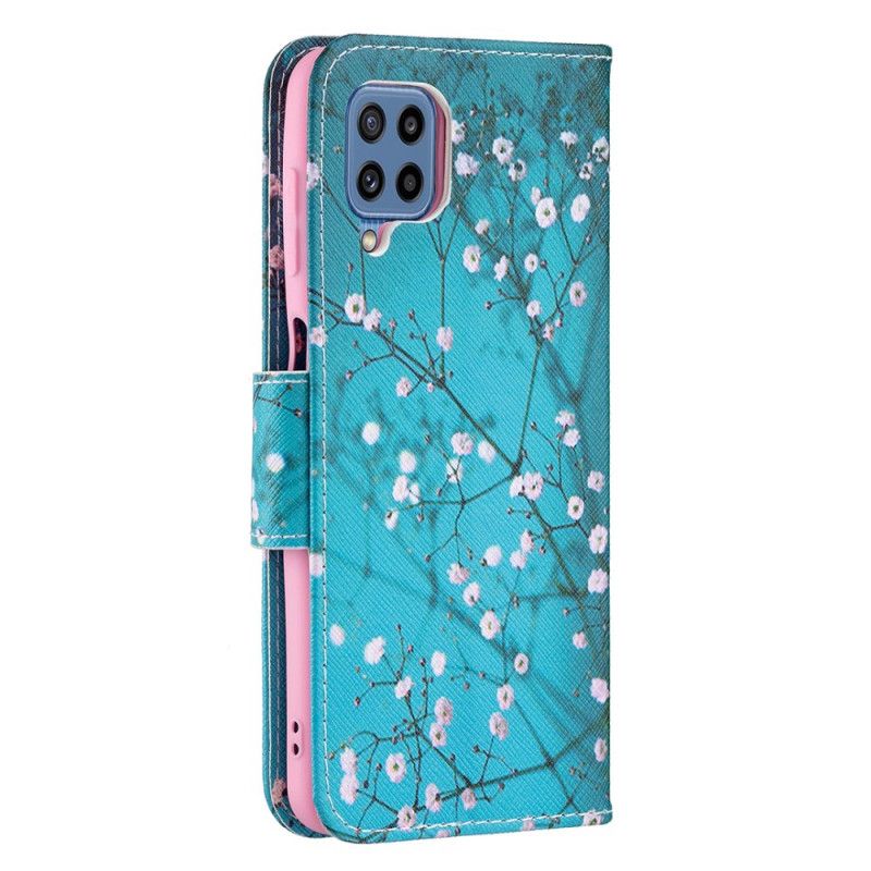 Läderfodral Samsung Galaxy M32 Telefonfodral Blommande Träd