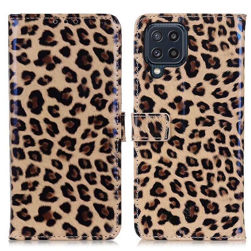 Läderfodral Samsung Galaxy M32 Telefonfodral Leopard