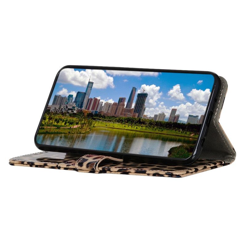 Läderfodral Samsung Galaxy M32 Telefonfodral Leopard